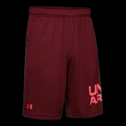 Under Armour Tech Wordmark Shorts 'Burgundy Pink'