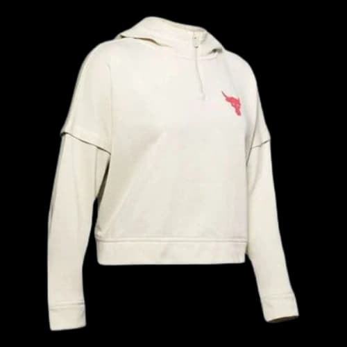Under Armour x Project Rock Terry Hoodie 'White Pink' (Women's)