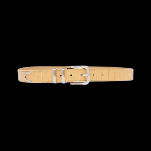 Stussy Gator Leather Dress Belt 'Tan'