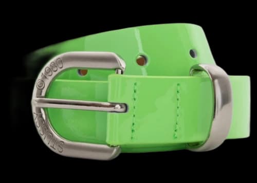 Stussy Patent Leather Belt Neon Green
