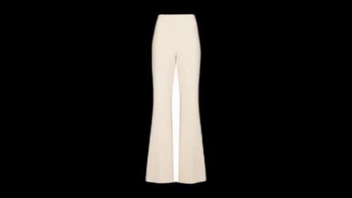 Ferragamo Women's High-Waist Flared Pant Beige/Khaki