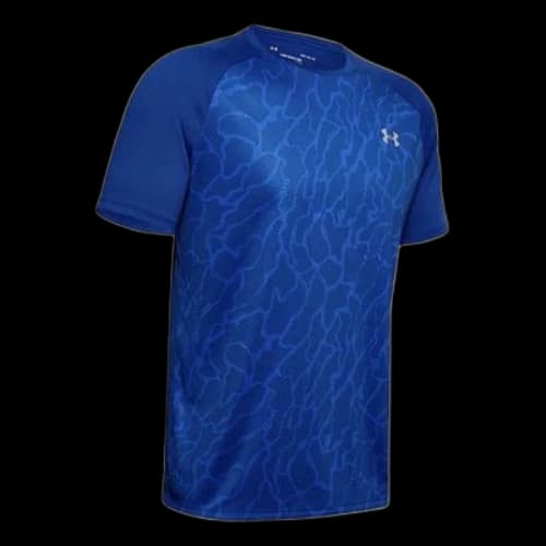 Under Armour Training Sports Printing Short Sleeve Navy Blue