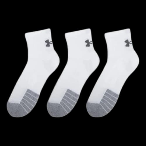 Under Armour HeatGear Quarter Socks 3-Pack 'White Grey'