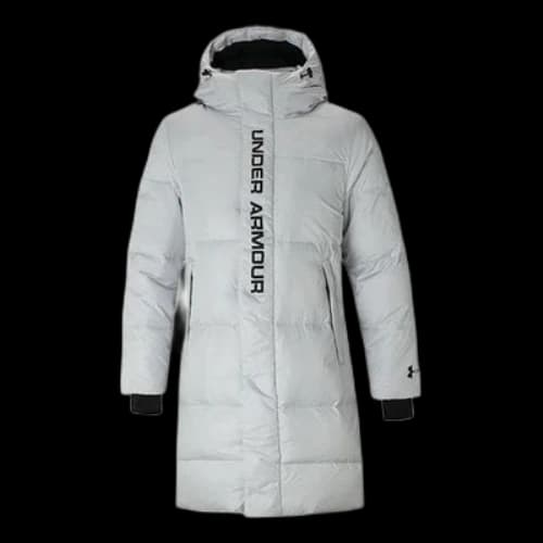 Under Armour Long Down Bench Coat 'White Black'