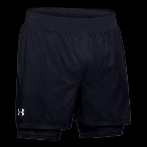 Under Armour Qualifier SpeedPocket 2-in-1 Shorts 'Black'