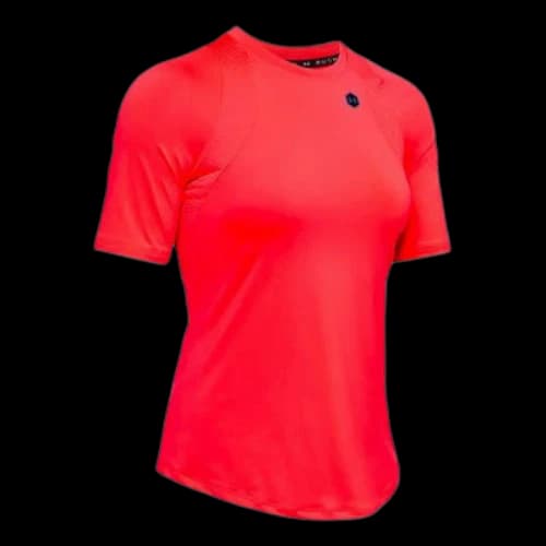 Under Armour Rush Training Sports Splicing Breathable Short Sleeve Red (Women's)