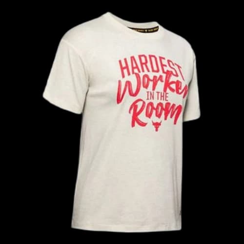 Under Armour Project Rock Training Sports Short Sleeve White (Women's)