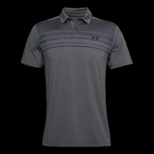 Under Armour Logo Pattern Loose Short Sleeve Polo Shirt Gray