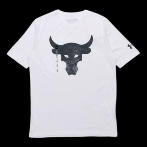 Under Armour Project Rock Brahma Bull Logo T-shirt 'White'