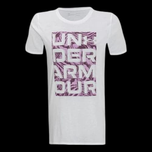 Under Armour Chest Logo Sports Short Sleeve White (Women's)