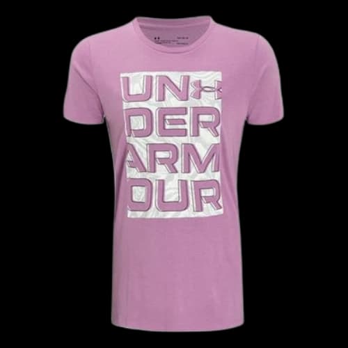 Under Armour Chest Logo Sports Short Sleeve Purple (Women's)