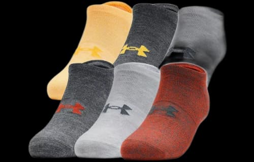 Under Armour Essentials No Show Ankle Socks (6 Packs) 'Multi-Color'