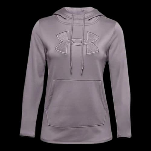 Under Armour Logo Fleece Hoodie Gray Purple (Women's)