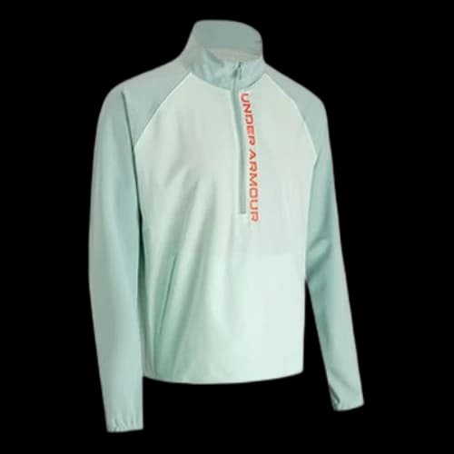 Under Armour Training Sports Zipper Woven Round Neck Hoodie Blue (Women's)