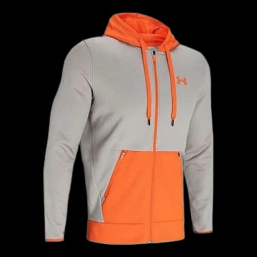 Under Armour Fleece Textured Full Zip Hoodie 'Orange Light Brown'
