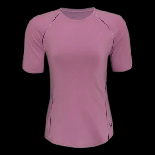 Under Armour Rush Casual Breathable Training Sports Short Sleeve Pink Red (Women's)
