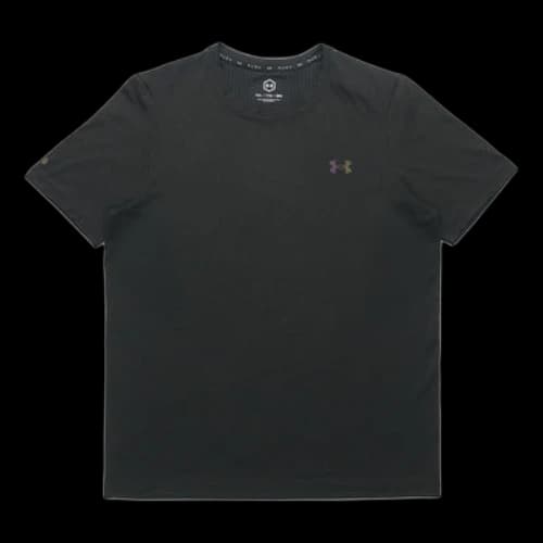 Under Armour Rush Seamless Casual Sports Breathable Short Sleeve Black