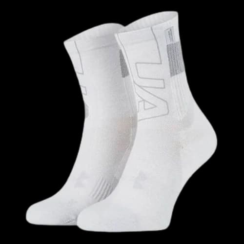 Under Armour ArmourDry Run Crew Socks 'White Grey'