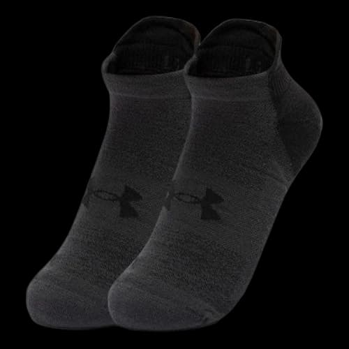 Under Armour Armour Dry Run No Show Short Socks 'Black Jet Grey'