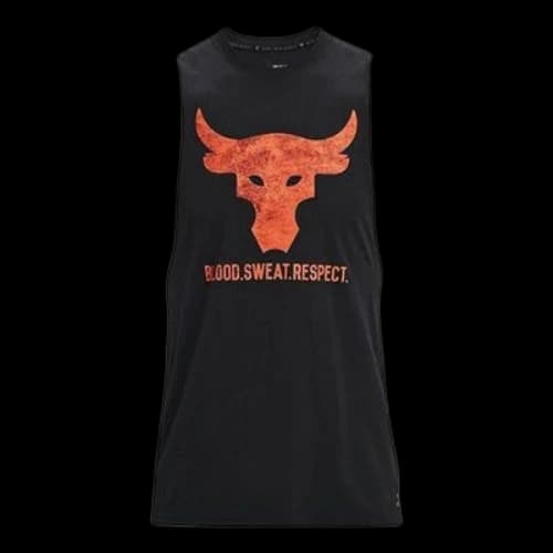 Under Armour Project Rock Brahma Bull Tank Top 'Black Orange'