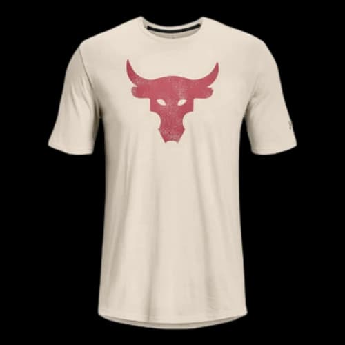 Under Armour Project Rock Brahma Bull Short Sleeve T-shirt 'Beige Red'