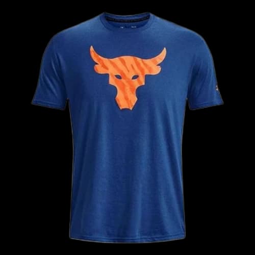 Under Armour Project Rock Brahma Bull Short Sleeve T-shirt 'Blue Orange'