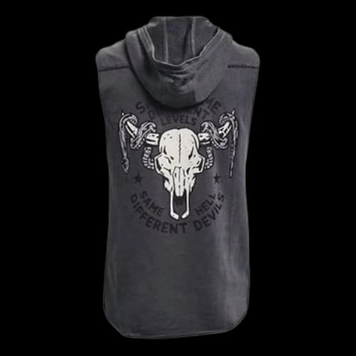 Under Armour Project Rock Terry Snake Sleeveless Hoodie 'Pitch Grey'