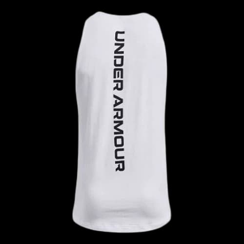 Under Armour Baseline Cotton Tank 'White Black'