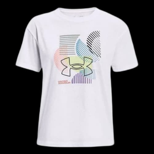 Under Armour Geo Graphic Training Sports Short Sleeve White (Women's)