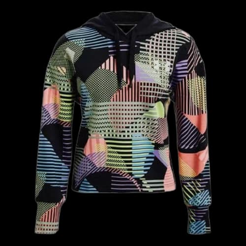 Under Armour Rival Terry Geo Printing Hoodie Black (Women's)