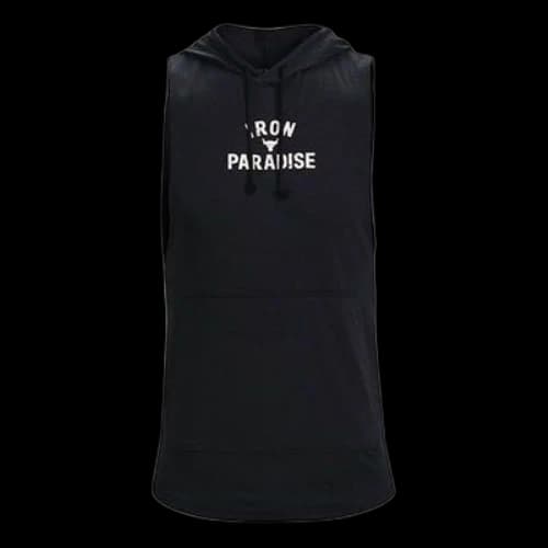 Under Armour Project Rock Gym Hoodie Sleeveless 'Black'