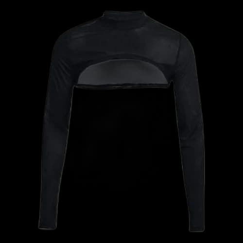 Under Armour Crop High Neck Long Sleeve Top Black (Women's)