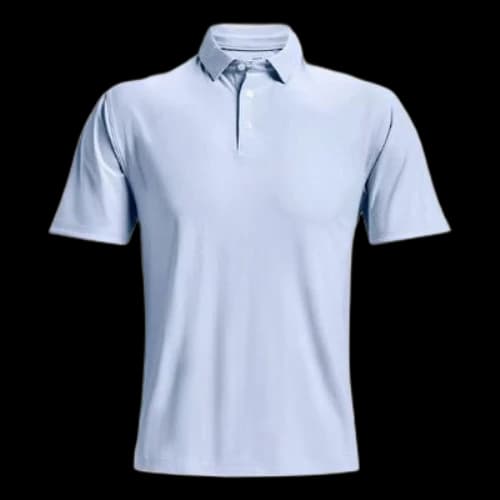 Under Armour Luxe Casual Breathable Golf Sports Short Sleeve Polo Shirt Blue