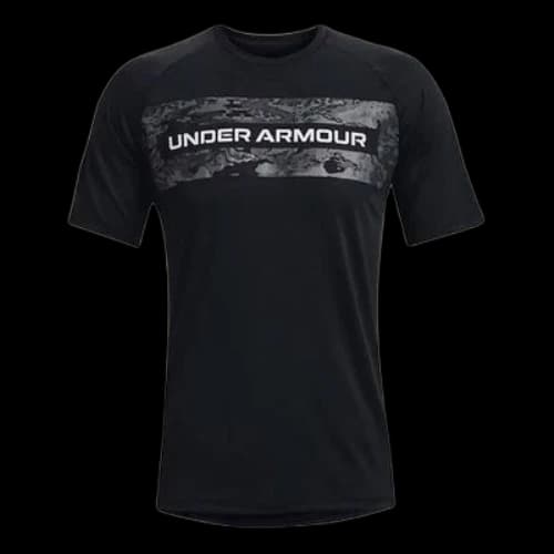Under Armour 2.0 Boxed Casual Alphabet Printing Training Sports Short Sleeve Black