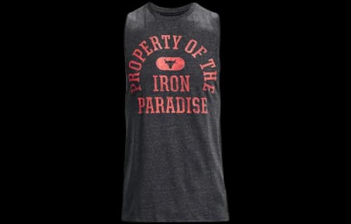 Under Armour Project Rock Property Of Tank 'Black Red'