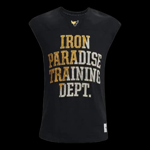 Under Armour Round Neck Alphabet Printing Sleeveless Black