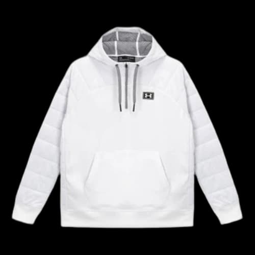 Under Armour Hybrid Puffer Hoodie 'White Black' (Women's)