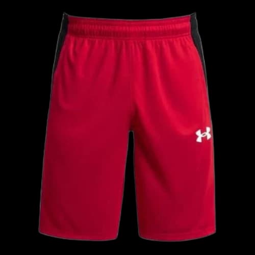 Under Armour Baseline 10 inch Shorts 'Red Black'