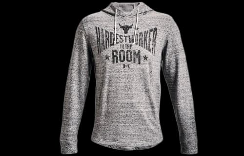Under Armour Project Rock Hardest Worker Terry Hoodie 'Grey'