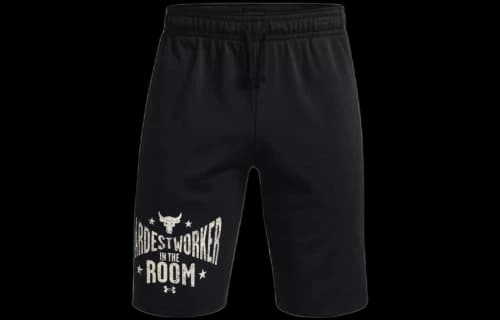 Under Armour Project Rock Terry Shorts 'Black Beige'