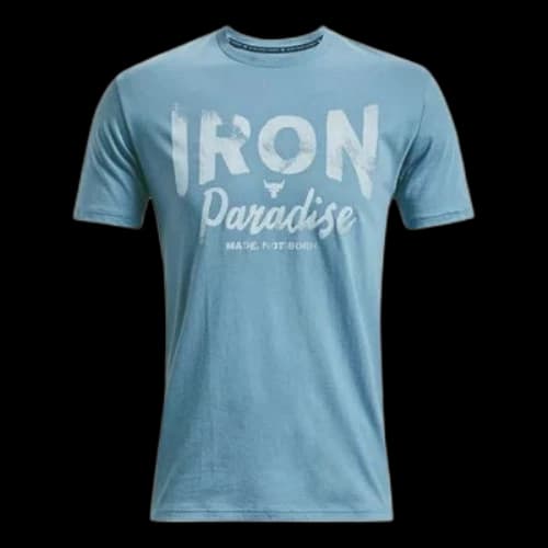 Under Armour Project Rock Iron Paradise T-shirt 'Light Blue'