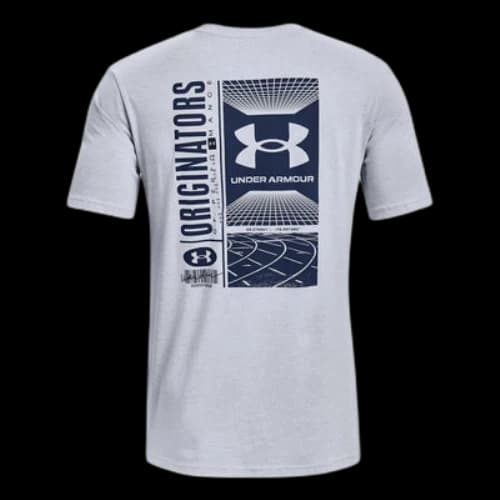 Under Armour Symbol Barcode T-shirt 'Grey Navy'