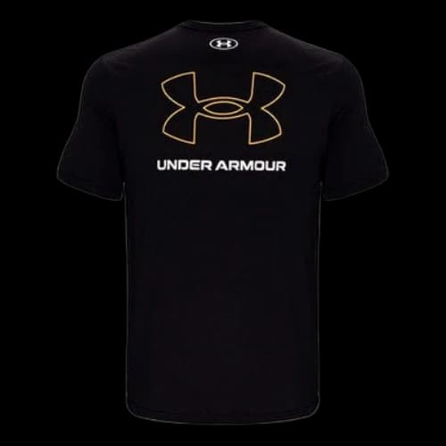 Under Armour Casual Sports Breathable Alphabet Printing Short Sleeve Black