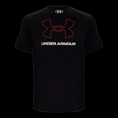 Under Armour Logo Printing Breathable Round Neck Loose Short Sleeve Black
