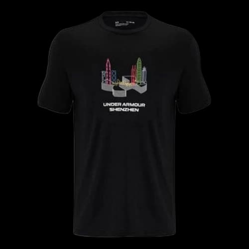 Under Armour Casual Sports Breathable Pattern Printing Short Sleeve Black