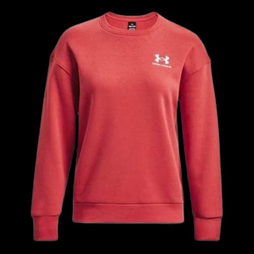 Under Armour Essential Fleece Crew Sweatshirt 'Red White' (Women's)