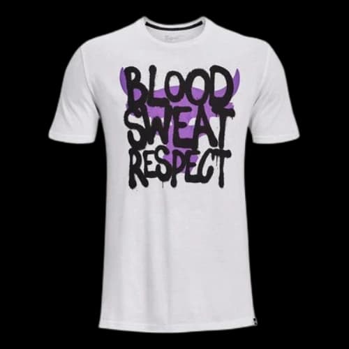 Under Armour Project Rock Payoff Short Sleeve T-shirt 'White Purple Black'