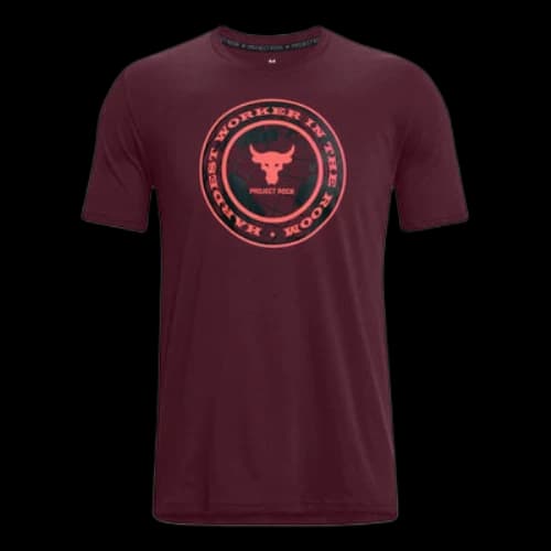 Under Armour Project Rock Globe T-shirt 'Burgundy'
