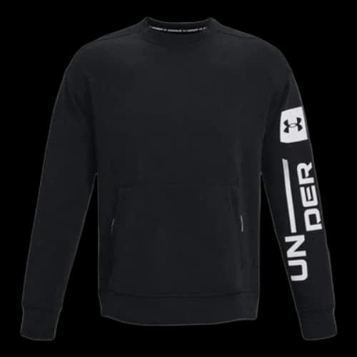 Under Armour Summit Knit Graphic Crew Sweatshirt 'Black White'