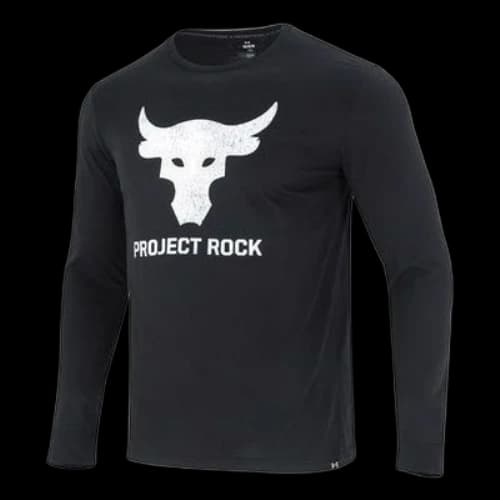 Under Armour Project Rock Brahma Bull Long Sleeve T-shirt 'Black White'